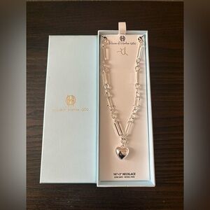NEW House of Harlow 1960 Silver Heart Pendant Necklace